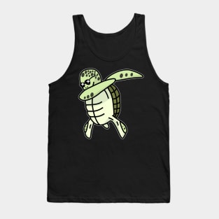 Cute Dabbing Sea Turtle Idea For World Oceans Day Tank Top